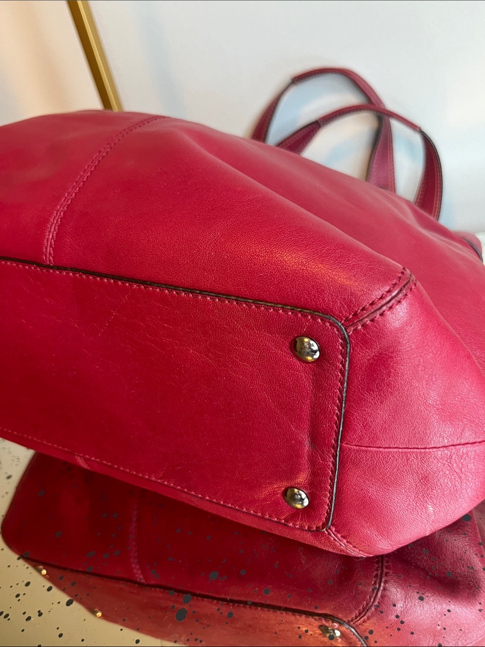 EUC Vintage Coach SoHo Red Leather Shoulder Bag - Picture 9 of 12